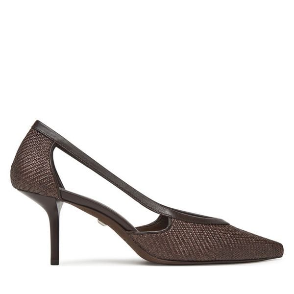 Szpilki Max Mara. Brązowe szpilki damskie Max Mara, bez wzorów, bez obcasa, bez zapięcia. Za 2,739.00 zł.