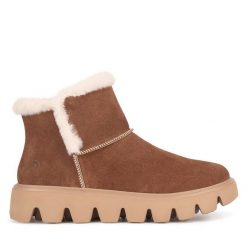 Śniegowce Rieker Revolution Lifestyle. Brązowe śniegowce i trapery damskie Rieker Revolution Lifestyle. Za 391.00 zł.