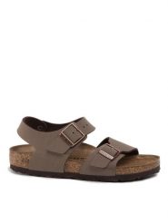 Birkenstock Sandały New York Kids Bs 0087783 D Brązowy. Brązowe sandały chłopięce Birkenstock, ze skóry, bez zapięcia. Za 189.99 zł.