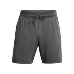 Szorty 2 w 1 Under Armour Launch Elite 7". Szare krótkie spodenki sportowe męskie Under Armour, bez wzorów, do biegania. W wyprzedaży za 194.00 zł.