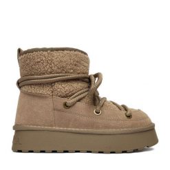 Śniegowce Badura. Szare śniegowce i trapery damskie Badura. Za 249.99 zł.