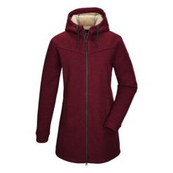 Damska parka z polaru Killtec GW 37. Czerwone parki damskie KILLTEC, na zimę, bez wzorów, z polaru, bez kaptura. Za 513.95 zł.
