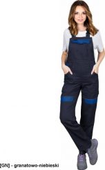 R.E.I.S. CORTON-L-B - Damskie spodnie ochronne ogrodniczki CORTON, tkane 100% bawełna 260 g/m2 6 kieszeni elementy odlaskowe - jasnoszary-wrzosowy 48. Brązowe spodnie materiałowe damskie R.E.I.S., l, bez wzorów, z bawełny. Za 140.93 zł.