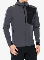 Kurtka softshell męska La Sportiva Descender Storm Jkt. Szare kurtki męskie La Sportiva, l, bez wzorów, z polaru, bez kaptura. Za 846.99 zł.