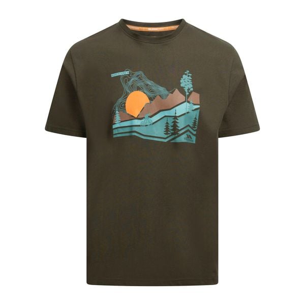 T-shirt Męski Szybkoschnący Murray. Zielone koszulki sportowe męskie Trespass, l, bez wzorów, z bawełny, bez kołnierzyka. Za 156.99 zł.