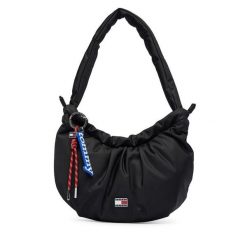Torebka Tommy Jeans. Czarne torebki do ręki damskie Tommy Jeans, bez wzorów, z jeansu, klasyczne, bez dodatków. Za 369.99 zł.