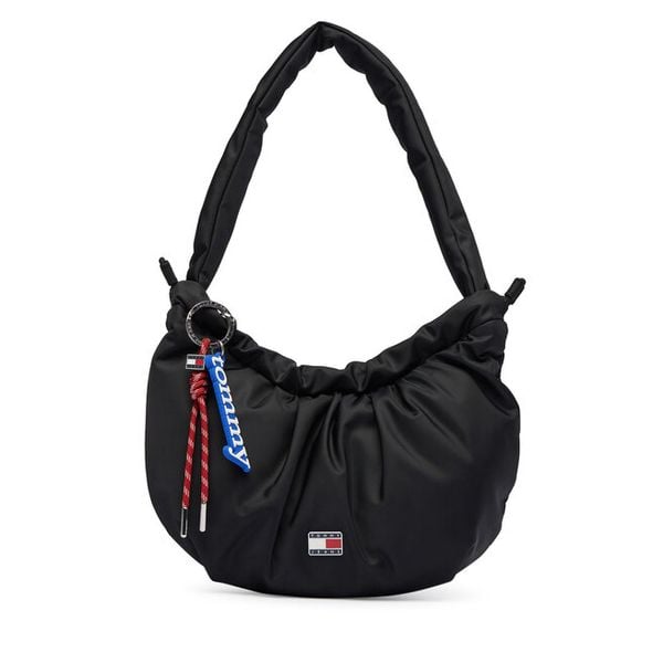 Torebka Tommy Jeans. Czarne torebki do ręki damskie Tommy Jeans, bez wzorów, z jeansu, klasyczne, bez dodatków. Za 316.99 zł.