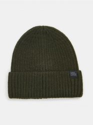 Czapka beanie z naszywką - zielony. Zielone czapki i kapelusze męskie Sinsay, z aplikacjami. Za 15.99 zł.