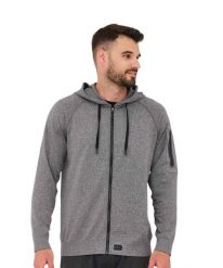 Bluza męska wełniana z kapturem Brubeck OUTDOOR MERINO. Szare bluzy męskie Brubeck, m, bez wzorów, z poliesteru, z kapturem. Za 439.00 zł.