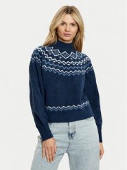 Guess Sweter W4PR0Z Z3LQ0 Granatowy Regular Fit. Niebieskie kardigany damskie Guess, l, z aplikacjami, z syntetyku, bez kołnierzyka, bez ramiączek, bez kaptura. Za 269.99 zł.