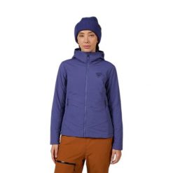 Damska kurtka narciarska Rossignol Opside. Niebieskie kurtki damskie Rossignol, bez wzorów, z puchu, z kapturem, narciarskie. Za 1,034.50 zł.