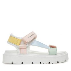 Sandały Tommy Hilfiger. Sandały dziewczęce Tommy Hilfiger, bez zapięcia. Za 219.99 zł.