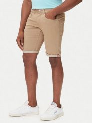 Petrol Industries Szorty jeansowe M-ROS-SHO005 Beżowy Slim Fit. Brązowe szorty męskie Petrol Industries, l, bez wzorów, z bawełny. Za 149.99 zł.