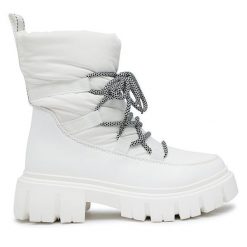 Trzewiki Jenny Fairy. Białe botki damskie Jenny Fairy, bez obcasa, na płaskiej podeszwie, bez zapięcia. Za 179.99 zł.