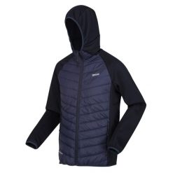 Kurtka turystyczna hybrydowa męska Andreson VIII. Niebieskie kurtki męskie Regatta, m, bez wzorów, z poliamidu, eleganckie, bez kaptura. Za 240.95 zł.