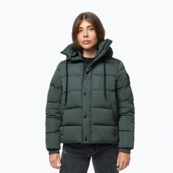 Kurtka zimowa damska Pitbull Amalia Padded Hooded. Zielone kurtki damskie PITBULL, na zimę, m, bez wzorów, z materiału, bez kaptura. Za 279.99 zł.