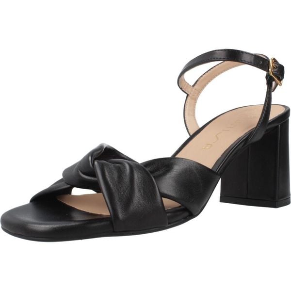 Sandały UNISA MEDWAY NTO Czarny. Czarne sandały damskie Unisa, bez wzorów, ze skóry, bez obcasa, bez zapięcia. Za 535.99 zł.