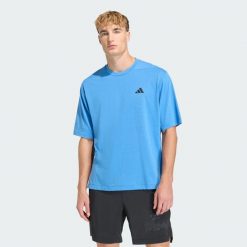 Koszulka D4T PrimeLift Essentials Workout Graphics. Niebieskie buty sportowe męskie Adidas, bez wzorów, bez kołnierzyka, bez ramiączek, na fitness i siłownię, climacool (adidas). Za 179.00 zł.
