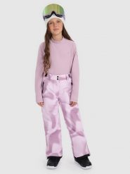 4F Spodnie snowboardowe membrana 10000 dziewczęce - multikolor 128 (7-8 lat). Brązowe spodnie materiałowe dla dziewczynek 4f, na zimę, bez wzorów, z materiału. Za 299.99 zł.