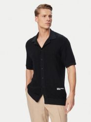 Karl Lagerfeld Jeans Polo B2M18028 Czarny Relaxed Fit. Czarne koszulki polo męskie Karl Lagerfeld Jeans, m, bez wzorów, z bawełny, bez ramiączek. Za 529.99 zł.