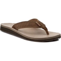 Japonki TEVA - Classic Flip Leather Diamond 1009039 Toasted Coconut. Brązowe klapki damskie Teva, z materiału. W wyprzedaży za 159.00 zł.