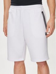 EA7 Emporio Armani Szorty sportowe 8NPS08 PJ4EZ 1100 Biały Regular Fit. Białe krótkie spodenki sportowe męskie EA7 Emporio Armani, l, bez wzorów, z syntetyku. Za 329.99 zł.