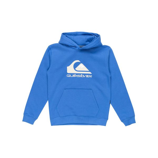 Bluza z kapturem dla Chłopcy BIG LOGO. Niebieskie bluzy dla chłopców Quiksilver, bez wzorów, z bawełny, bez ramiączek, z kapturem. Za 179.99 zł.