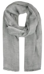 Lekki Wiosenno-Jesienny, Przejściowy Szalik - ALTIES - Popielaty. Szare szaliki męskie Alties, na jesień, bez wzorów, z materiału. Za 59.00 zł.