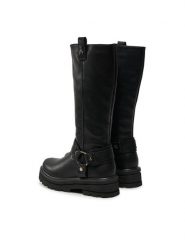 Patrizia Pepe Kozaki PJ898.01 Czarny. Czarne buty zimowe dziewczęce Patrizia Pepe, bez wzorów, ze skóry, bez zapięcia. Za 779.99 zł.