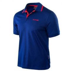 Koszulka sportowa męska Hi-Tec Site Quickdry. Niebieskie koszulki polo męskie Hi-tec, m, bez wzorów, z materiału, sportowe, bez ramiączek. Za 41.69 zł.