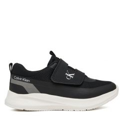 Sneakersy Calvin Klein. Czarne trampki i tenisówki chłopięce Calvin Klein, bez wzorów, bez zapięcia. Za 399.99 zł.
