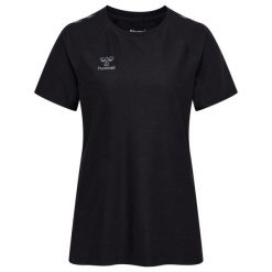 Damski jersey Hummel Cima 2.0. Czarne koszulki sportowe damskie Hummel, bez wzorów, z jersey, sportowe, bez kołnierzyka. Za 166.50 zł.
