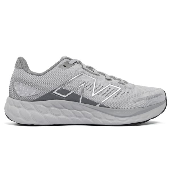 Buty męskie New Balance Fresh Foam 680 v8 M680RG8 – szare. Szare buty sportowe męskie New Balance, z syntetyku, bez zapięcia, do biegania. Za 499.99 zł.