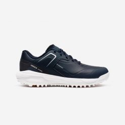 Buty do golfa damskie Inesis MW500 wodoodporne. Białe obuwie sportowe damskie INESIS, bez wzorów, z kauczuku, do biegania. Za 279.99 zł.
