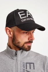 CZAPKA Z DASZKIEM EA7 EMPORIO ARMANI. Czapki i kapelusze męskie EA7 Emporio Armani, bez wzorów. W wyprzedaży za 98.67 zł.