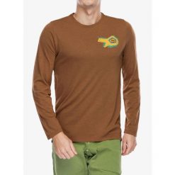 Longsleeve wspinaczkowy męski E9 Brasil. Brązowe bluzki z długim rękawem męskie E9, m, bez wzorów, bez kołnierzyka. Za 251.99 zł.