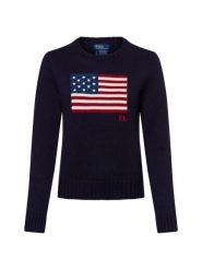 Polo Ralph Lauren Sweter z dzianiny Kobiety Bawełna niebieski, XL. Niebieskie swetry damskie Polo Ralph Lauren, xl, bez wzorów, z bawełny, bez kołnierzyka, bez ramiączek, bez kaptura. Za 1,799.95 zł.