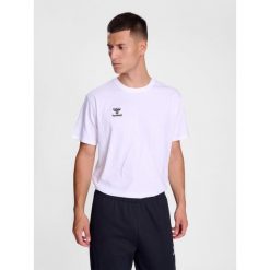 Koszulka hmlGO 2.0 T-SHIRT S/S. Białe koszulki sportowe męskie Hummel, s, bez wzorów, bez kołnierzyka, bez ramiączek, do piłki nożnej. Za 122.50 zł.