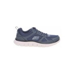 Buty do chodzenia męskie Skechers Track Scloric. Niebieskie buty sportowe męskie Skechers, bez zapięcia, do biegania. Za 249.99 zł.