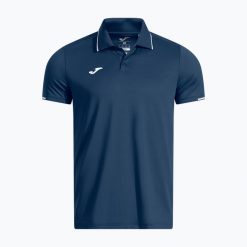 Koszulka polo tenisowa męska Joma Torneo Polo. Niebieskie koszulki polo męskie Joma, l, bez wzorów, z elastanu, bez kołnierzyka, bez ramiączek, tenisowe. Za 189.99 zł.