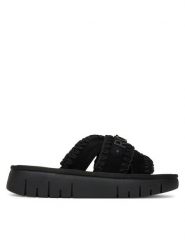 Roxy Klapki HY62277-5 Czarny. Czarne klapki damskie Roxy, bez wzorów, z materiału, bez obcasa. Za 179.99 zł.
