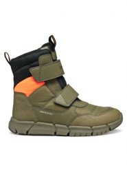 Geox Śniegowce J Flexyper B Abx J169XC 0FU50 C0623 S Khaki. Brązowe buty zimowe chłopięce Geox, bez wzorów, z materiału, bez zapięcia. Za 289.99 zł.