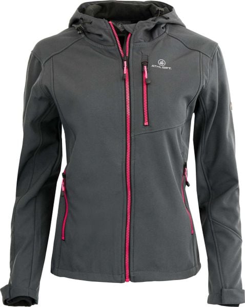 Damska kurtka softshell Athl. Dpt Octavia Lead Grey. Czerwone kurtki damskie Givova, xl, bez wzorów, z elastanu, bez kaptura. Za 281.99 zł.