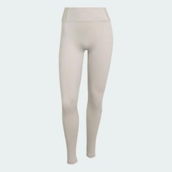 Legginsy All Me w wersji zimowej. Szare legginsy damskie Adidas, l, bez wzorów, z elastanu, z podwyższonym stanem, na fitness i siłownię, climawarm (adidas). Za 299.00 zł.