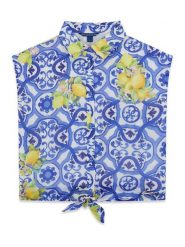 Guess Koszula J6GH00 WA2T0 Niebieski Regular Fit. Niebieskie bluzki dla dziewczynek Guess, z aplikacjami, z syntetyku, bez kołnierzyka, bez ramiączek. Za 209.99 zł.