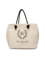 KARL LAGERFELD Torebka B1W46065 Beżowy. Brązowe torebki do ręki damskie KARL LAGERFELD, bez wzorów, z materiału, bez dodatków. Za 529.99 zł.