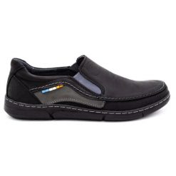 Olivier Buty męskie slip-on 283GT czarne. Czarne mokasyny męskie na jesień, z jeansu, biznesowe. Za 319.69 zł.