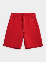 4F Spodenki dresowe uniseks S. Czerwone szorty damskie 4f, s, bez wzorów, z bawełny. Za 149.99 zł.