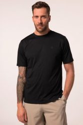 Męski T-shirt FLEXNAMIC® fitness rękaw 1/2 QuickDry nadruk z tyłu. Czarne t-shirty męskie JAY-PI, m, bez wzorów, z materiału, bez kołnierzyka. Za 179.99 zł.