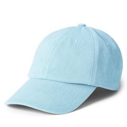 Czapka z daszkiem Polo Ralph Lauren. Niebieskie czapki i kapelusze damskie Polo Ralph Lauren, bez wzorów. Za 219.99 zł.